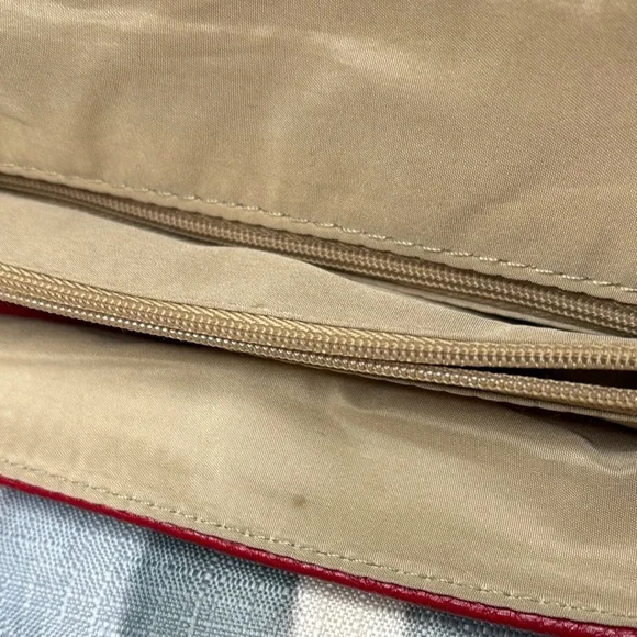 Giani Bernini Red Leather Crossbody/Satchel - Picture 7 of 11